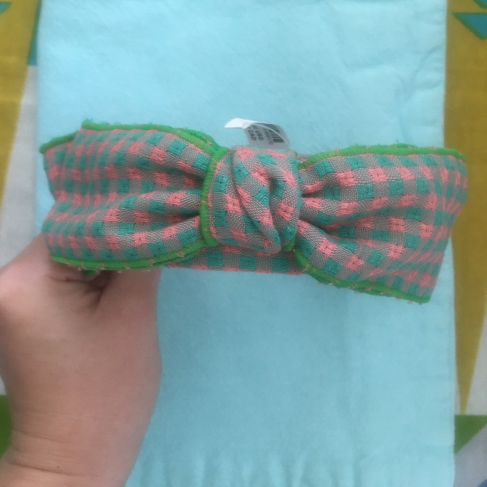 Anthropologie gingham headband
